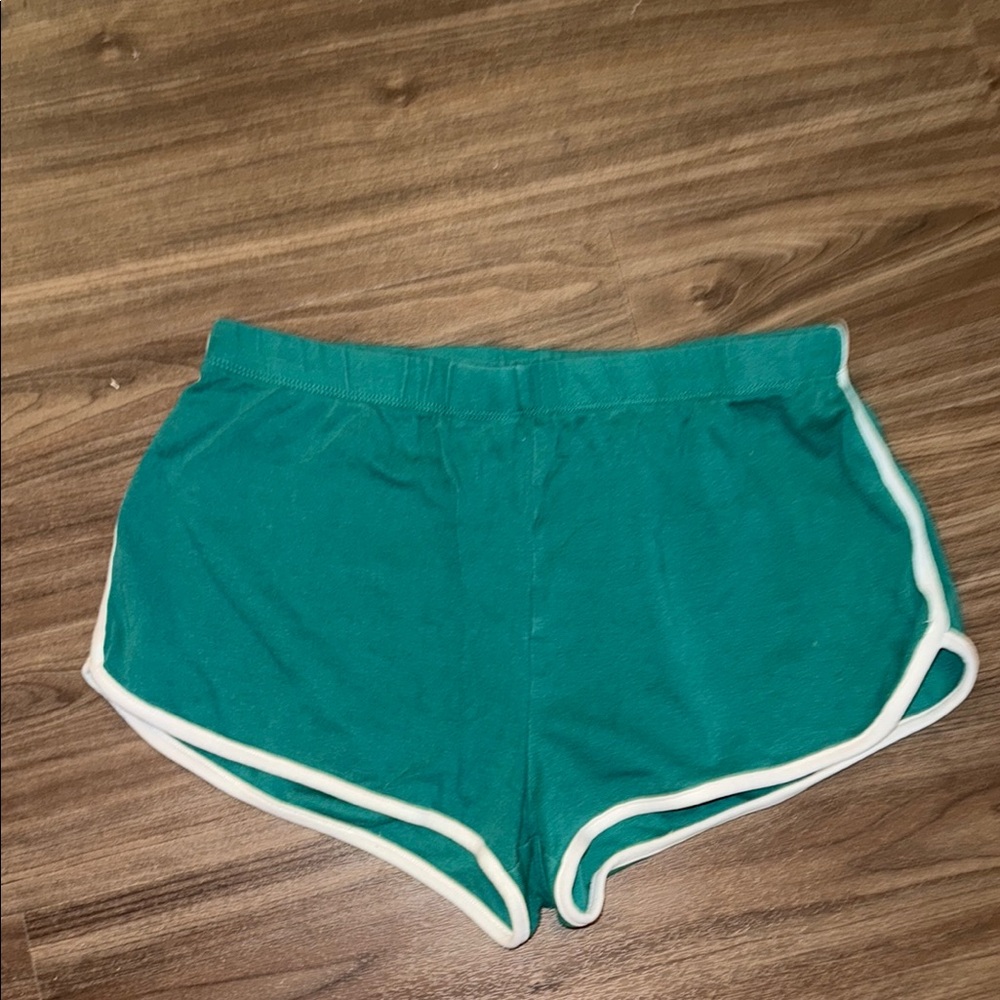 Zara green micro shorts
